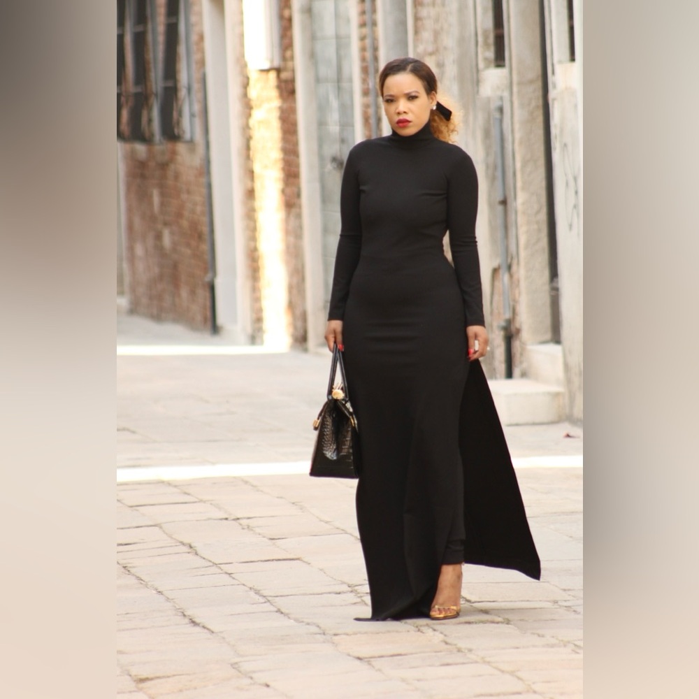Solace London black dress